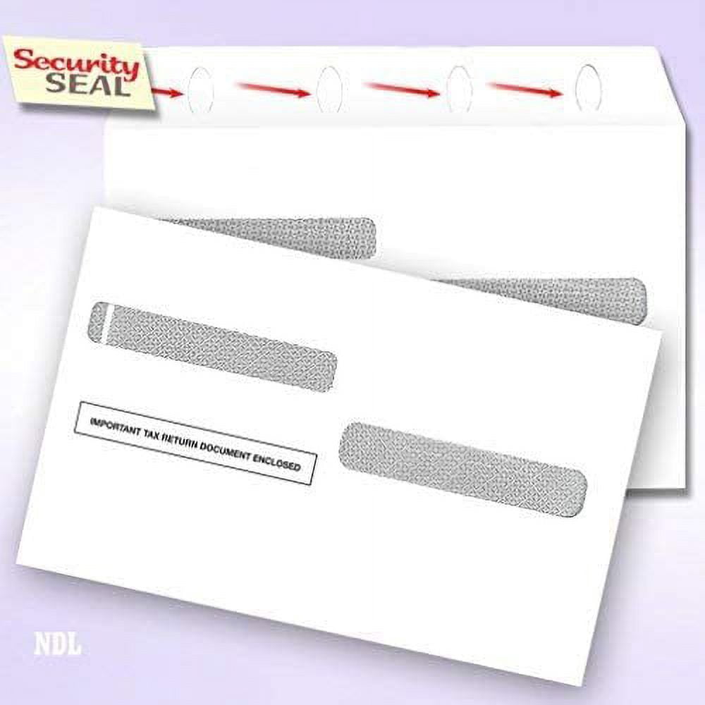 100 Self Seal Envelopes Only - Designed for 4-Up W-2 Forms