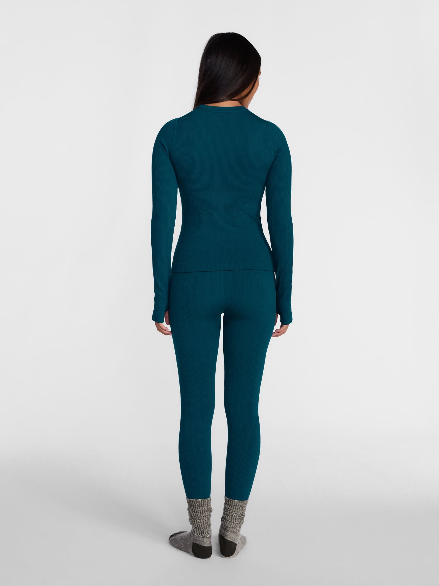 Ozark Trail Women’s Warmer Thermal Long Sleeve Seamless Fleece Top, Sizes XS-XXL