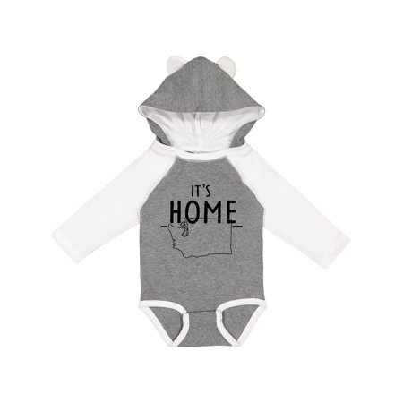 

Inktastic It s Home- State of Washington Outline Gift Baby Boy or Baby Girl Long Sleeve Bodysuit