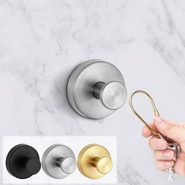 Gancho Para Abrigos Ganchos con ventosa para coronas de cristal, sin taladro, para ducha, puerta delantera, de metal, para toallas (paquete de 4) Yulucky