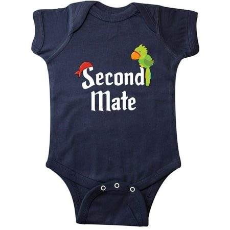 Pirate Funny Infant Bodysuit - Second Mate pirate with parrot and bandanna Infant Creeper