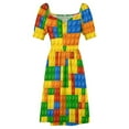 thumbnail image 5 of 2024 Building Blocks truction Brick Dress Dress women luxury woman party dress long dress women, 5 of 7