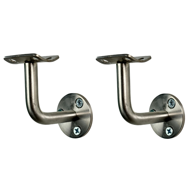 Ballet Barre Mounting Bracket (Pair) - Open Style Ballet Bracket for Home Studio Ballet Barre - USA Made 2 Ballet Brackets Included for 1.5" to 2.0" Diameter for Wooden Ballet Barre System (Silver)