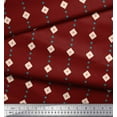 thumbnail image 3 of Soimoi Red Rayon Fabric Diamond Geometric Decor Fabric Printed Yard 56 Inch Wide, 3 of 3