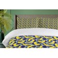 thumbnail image 4 of Ambesonne Colorful Duvet Cover Sets, Vintage Pop Art Banana, 2-King, Yellow Dark Blue Grey, 4 of 6