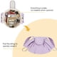 thumbnail image 3 of Bolsa de maquillaje Narwey Barrel con cordón, tamaño grande, color morado, para mujer, 3 of 7