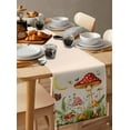 thumbnail image 6 of Red Mushroom Table Runner 90 Inches, Spring Floral Botanical Moon Star Bed Runner Dresser Scarves Tabletop for Indoor Outdoor Parties/Ceremony/Banquet, 13" x 90", 6 of 8