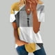 thumbnail image 2 of Blusa de manga corta con cuello en V, informal, cómoda y elegante para mujer OAVQHLG3B Store  lin121212, 2 of 5