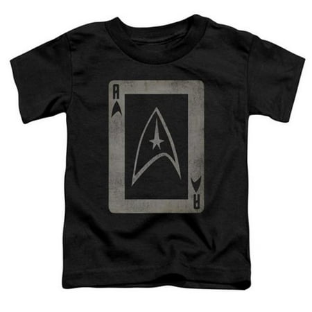 

Trevco Star Trek-Tos Ace - Short Sleeve Toddler Tee - Black- Small 2T