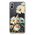 thumbnail image 1 of MUNDAZE Apple iPhone XS/X Shockproof Clear Hybrid Protective Phone Case Cute Gnome White Daisy Flowers Floral Cover, 1 of 5
