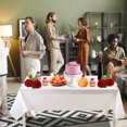 thumbnail image 1 of Jioakfa Home Textiles Clearance 50% Plastic Disposable Tablecloth 137 X 274Cm Elastic Outdoor Tablecloth Waterproof Parties Beer Table Tablecloths For Picnic Wedding Garden Tablecloth White, 1 of 5
