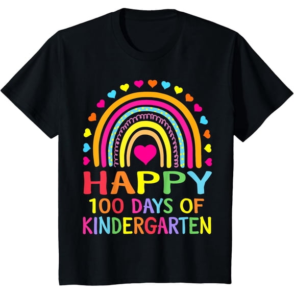 100th Day Of Kindergarten School Rainbow 100 Days Smarter T-Shirt