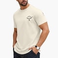 thumbnail image 6 of Ceisia Men's Loose Crew Neck T-Shirts with Bull Skull Print, Breathable Cotton Casual Short Sleeve Tops for Daily Wear Gifts, 6 of 7