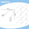 thumbnail image 3 of 300Pcs Ear Wires 316L Surgical Stainless Steel Earring Hooks Metal Ear Wire with Horizontal Loop Earring Supplies for DIY Earring Jewelry Making 2mm Hole DIY, 3 of 9