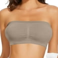 thumbnail image 2 of Ahuyic Womens Bra,Summer Plus Size Bra,Ladies Traceless Comfortable No Steel Ring Breathable Gathering Bra Womens Underwear,Beige,S, 2 of 5
