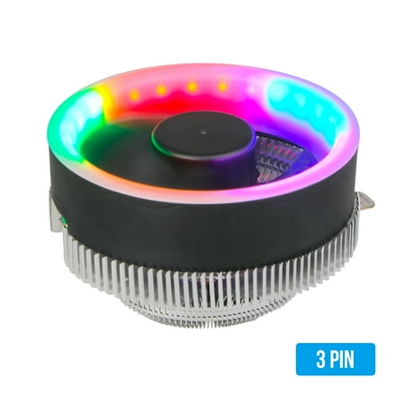 Cpu Fan For Intel I7 EEEKit Cooler Master 5 Color LED Lighting CPU Cooler Fan Heatsink for Intel LGA 1156 / 1155 / 775 Socket ()