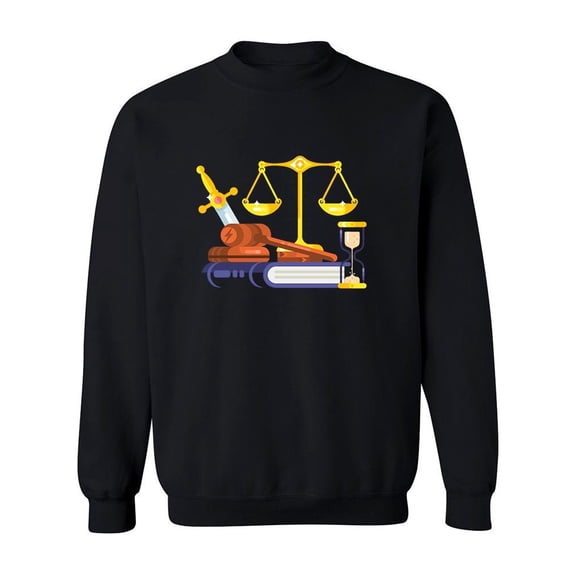 Court And Law Clipart Sweatshirt Men -Image by Shutterstock, Male Small