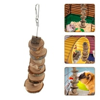 MUSEYA Wood Pet Toy Gerbil Chew Toys Brown Chewing Small Animal Supplies 1 Set
