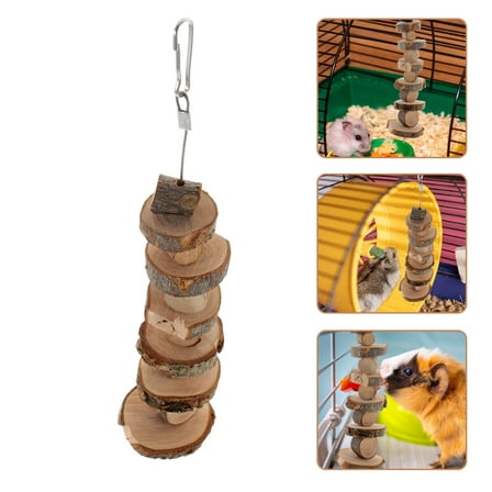 MUSEYA Wood Pet Toy Gerbil Chew Toys Brown Chewing Small Animal Supplies 1 Set