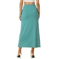 thumbnail image 3 of INSPIRE CHIC Women's Boho High Waisted Long Skirt Summer Beach Maxi Wrap Skirts with Slit XS Blue Green, 3 of 6