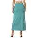 thumbnail image 3 of Falda larga bohemia de cintura alta para mujer INSPIRE CHIC, falda maxi envolvente de verano para playa con abertura, talla XL, azul verde, 3 of 6
