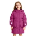 thumbnail image 3 of SGMVNU Girls Winter Down Coats Boys Mid Length Full Zip Hood Puffer Jacket Padded Down Coat Hooded Warm Windproof Snowwear Outwear with Pockets(Size 11-12 Years, Hot Pink), 3 of 6