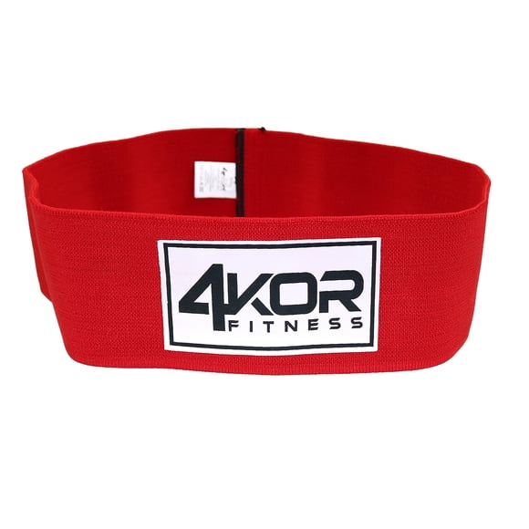 Hip Band by 4KOR Fitness- Resistance Loop Circle Perfect for Dynamic Warm-Ups and Activating HIPS and Glutes (Red/ 2nd Gen, Large)