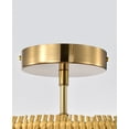 thumbnail image 5 of Lada 13 in. 1-Light Indoor Brass and Woven Rattan Finish Semi-Flush Mount Ceiling Light with Light Kit, 5 of 7