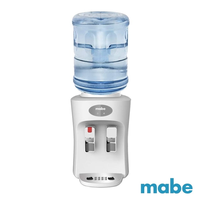 Dispensador de Agua MABE Counter Top Fría y Caliente 2 Llaves Blanco Porta Garrafón Despachador EMM2PB