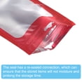 thumbnail image 4 of Uxcell 3.9x2.4" Holographic Bags, 100 Pack Aluminized Plastic Resealable Storage Bags for Small Things, Red, 4 of 5