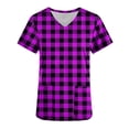 thumbnail image 5 of Ashirexll Shirts for Women, Womens Short Sleeve Tops, Fashion Casual V-Neck Printed Short Sleeve Pocket Top, 5 of 5