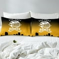thumbnail image 4 of Erosebridal American Boston Sheet Set Twin, Football Player Bedding Sets Twin Size, Black Orange Reversible Twin Sheet Sets, Microfiber Bedroom Decor, 3pcs, 4 of 7