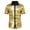 Gold, variant on WREESH Men's Slim Short Sleeve Lapel Shirt Casual Sports T-Shirt Top with Graphic Prints Men's Stylish Summer Half Sleeve Button Up Shirt Gold
