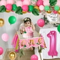 thumbnail image 2 of Sloth 1st Birthday Decorations for Girls, Pink Sloth Birthday Balloon Garland Arch Kit, One Cake Topper High Chair Banner for Kids Jungle Animal Theme First Birthday Party Supplies, 2 of 6