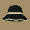 thumbnail image 2 of Xfvqtps Womens Straw Hat Sun Hats Wide Brim Mesh Floppy Uv Protection Sunscreen Sunshade Foldable Outdoor Travel Beach Breathable Summer Bucket Hat Black, 2 of 3