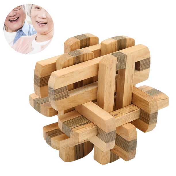 Rompecabezas De Madera Que Se Entrelazan, Rompecabezas De Madera Del Juguete Del Dispositivo De Seguridad Del Desbloqueo De La Mente De Relax Para El Juego En Casa