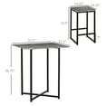 thumbnail image 3 of HOMCOM 5 Pieces Bar Table Set, Small Kitchen Table and Chairs Set Gray, 3 of 10