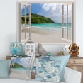 thumbnail image 3 of Designart - Open Window to Calm Seashore - Extra Large Seashore Canvas Art, 3 of 3
