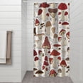 thumbnail image 2 of Red Mushroom Plant White Pattern Shower Curtain 36"x72" ,Bathroom Decorative Shower Curtains Set with 12 Hooks,Modern Waterproof Washable Shower Curtain, 2 of 6