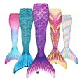 thumbnail image 2 of Traje de baño de fantasía con cola de sirena para niñas, regalo de Navidad, se puede agregar aleta monoaleta, 2 of 5