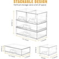 thumbnail image 2 of 3 Pack Stackable Storage Drawers Clear Acrylic Organizer Makeup Bathroom Organizer and Storage for Beauty Supplies,Ideal for Vanity, Cabinet,Bathroom,Pantry Organization, 2 of 8