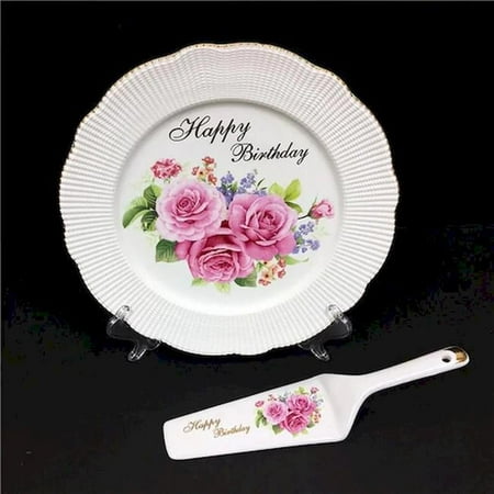 

Mr. MJs HO-S29751HB-CK Happy Birthday Cake Server & Cake Plate