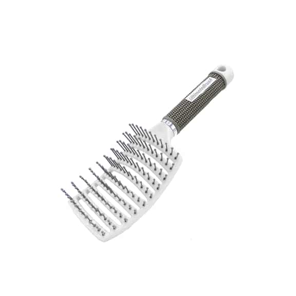 Zabolight White Professional Curved Vented Styling Hair Brush for Fast Drying Hair  Detangling