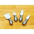 thumbnail image 2 of Cilio Piave Brushed Stainless Steel Cheese Knife Set 4 Pieces with Wooden Box, 2 of 7
