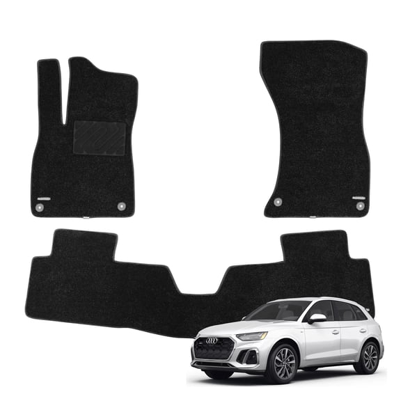 WENNEBIRD Superior Carpet Floor Mats for 2018-2025 Audi Q5, Q5 Sportback, SQ5, 0.5 inch Thickness Rugs - 3pc
