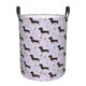 thumbnail image 1 of Balery Dachshund Dog Cesta de ropa redonda con asas, impermeable, independiente, para ropa, juguetes, dormitorio y familia-Medium, 1 of 6