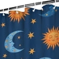 thumbnail image 3 of Blue Sun Moon Star Pattern Shower Curtain 72"x84" ,Bathroom Decorative Shower Curtains Set with 12 Hooks,Modern Waterproof Washable Shower Curtain, 3 of 6