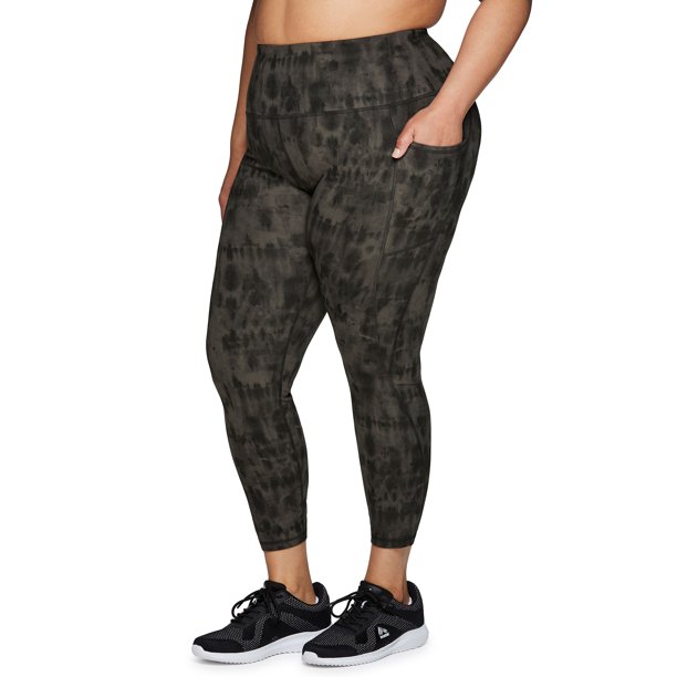 RBX Active Women's Plus Size Ultra Soft 7/8 Tie Dye Legging With