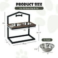 thumbnail image 2 of Gymax Elevated Dog Bowls Feeder Adjustable Raised Bowls Stand with 5 Heights Coffee, 2 of 10