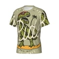 thumbnail image 3 of Yiaed Dinosaur Print Mens Short Sleeve Tight Fit T-Shirt, Crewneck Casual Tee-Small, 3 of 5